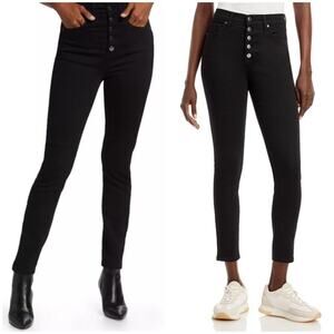 Veronica Beard Womens Maera High Rise Skinny Jeans 29 Black Stretch Denim